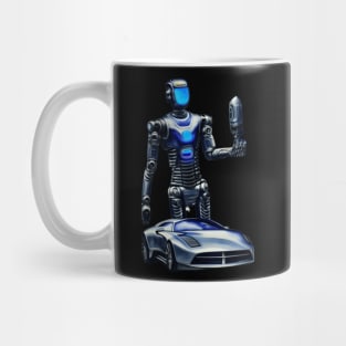 sci-fi robot art design Mug